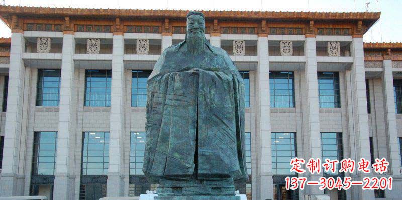 周口校园孔子景观铜雕