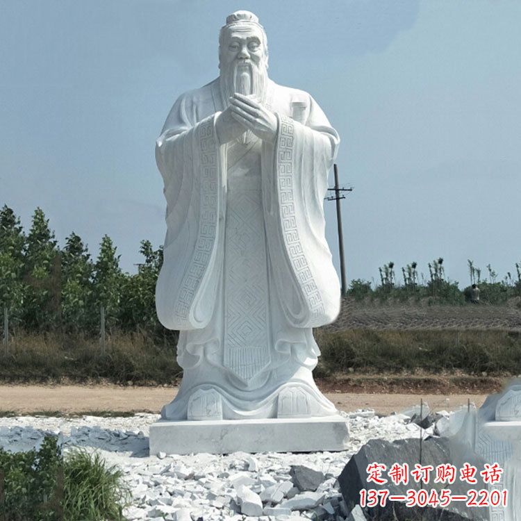周口校园孔子人物雕像