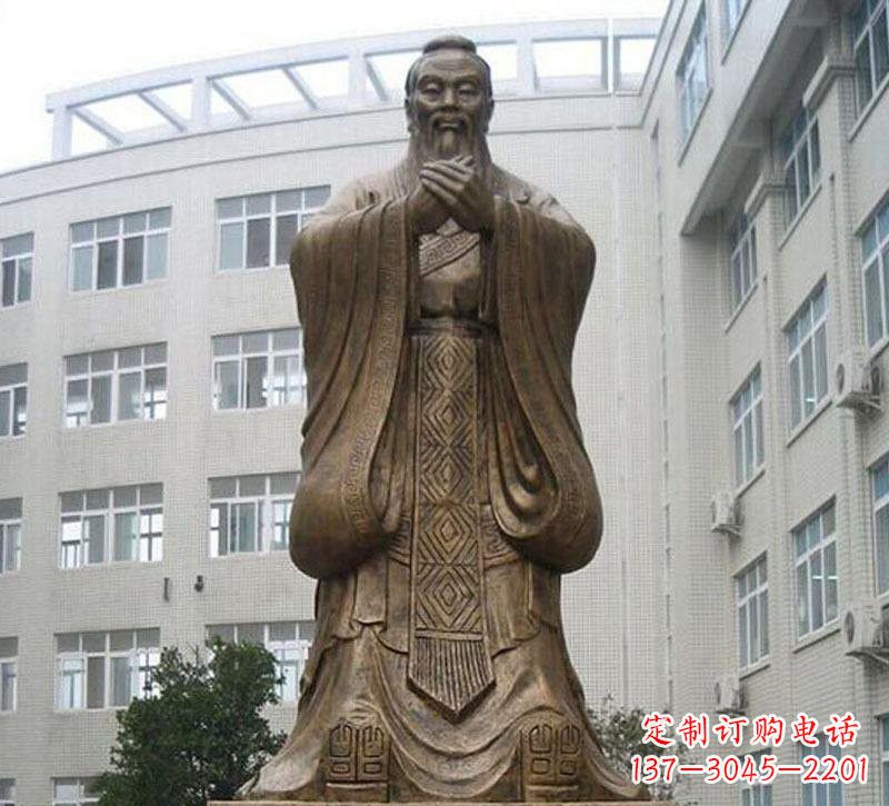 周口校园孔子铜雕222