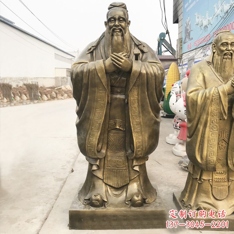 周口校园名人孔子铜雕