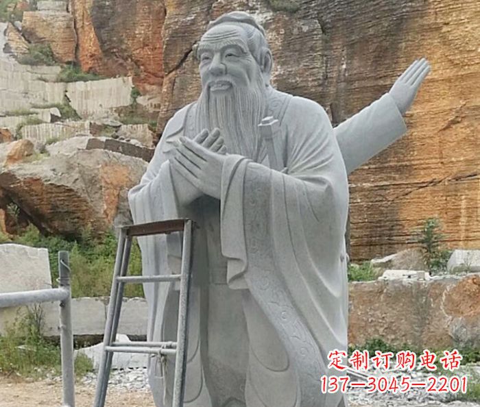 周口校园人物大理石孔子石雕