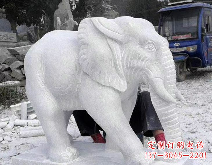 周口写实大象石雕