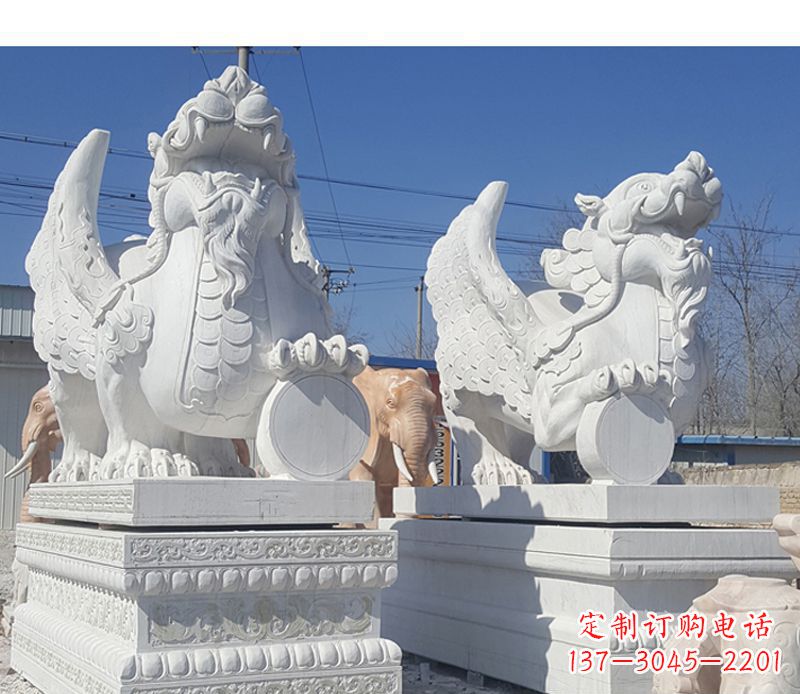 周口獬豸法院门口神兽石雕