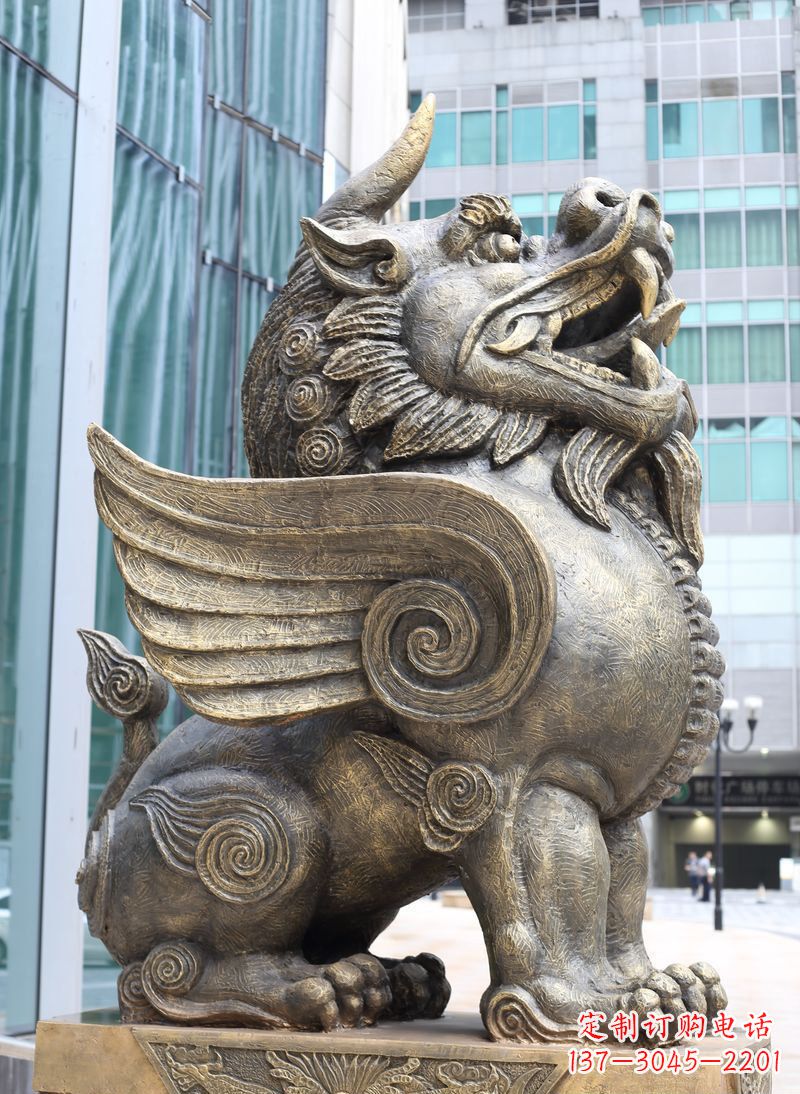 周口獬豸古代神兽铜雕