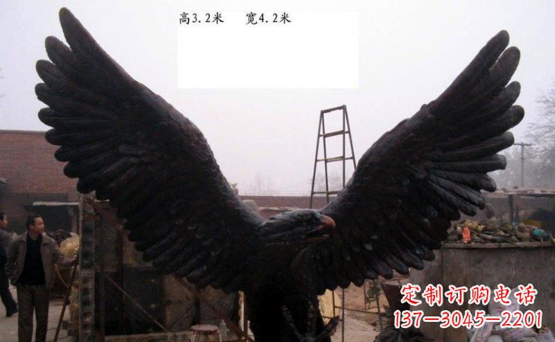 周口雄鹰展翅老鹰铜雕
