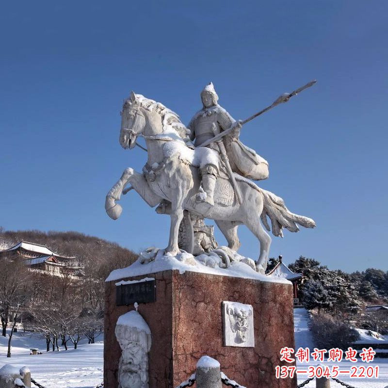 周口薛仁贵骑马雕像-中国历史名人唐朝名将景区景观雕塑