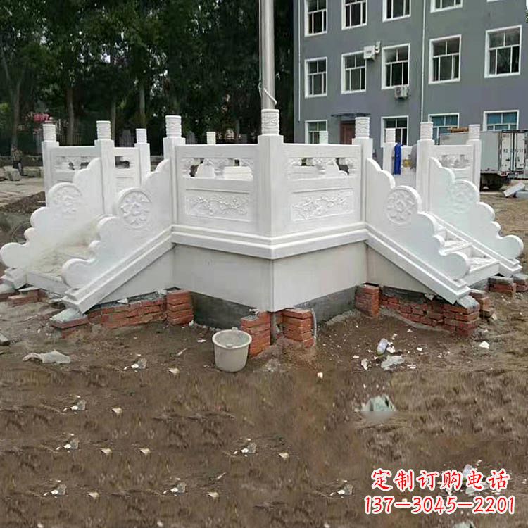 周口学校汉白玉升旗台石雕