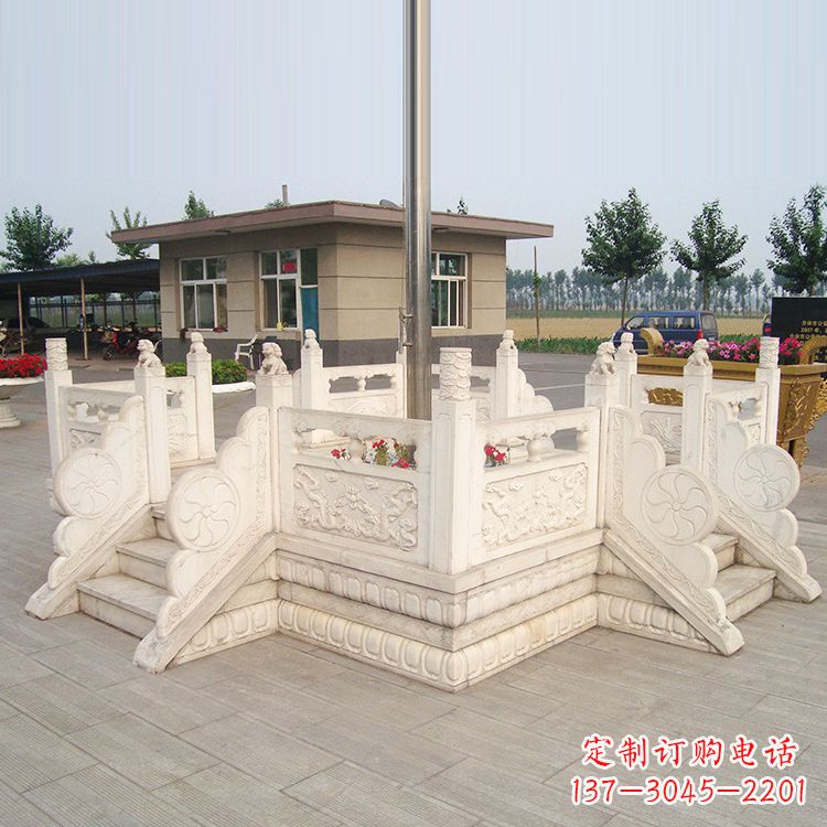 周口学校校园芝麻白广场升旗台