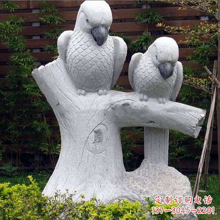 周口鹦鹉大理石雕塑