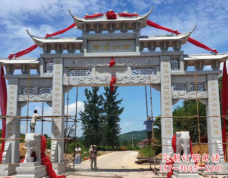周口由阳石雕牌坊