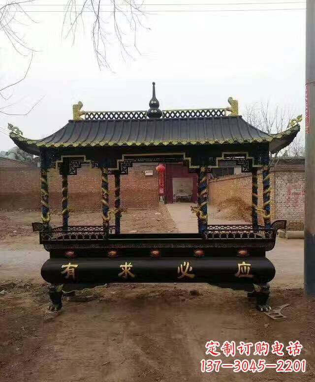 周口有求必应方形香炉铜雕
