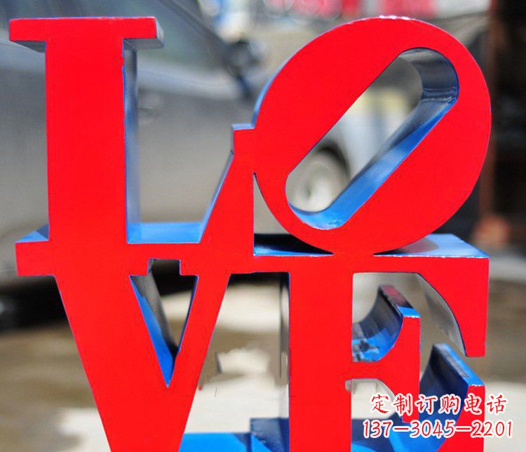 周口园林不锈钢love字母雕塑