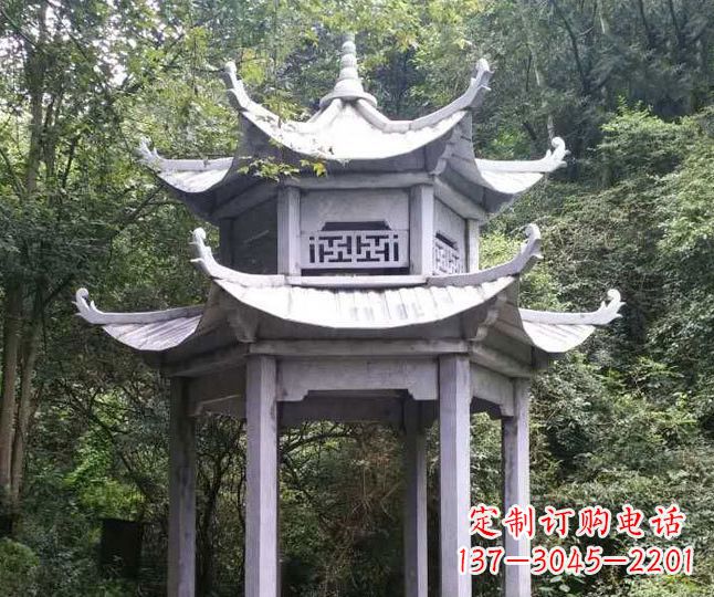 周口园林仿古石凉亭景观石雕 (3)