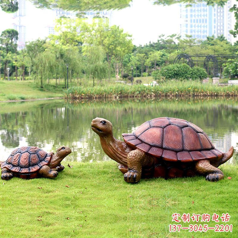 周口园林仿真乌龟玻璃钢池塘湖泊水景雕塑摆件