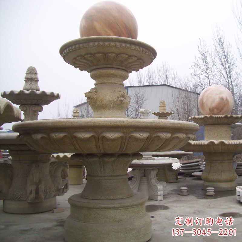 周口园林风水球石雕