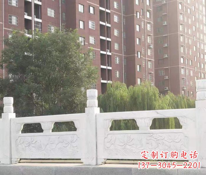周口园林汉白玉石浮雕栏板 (2)