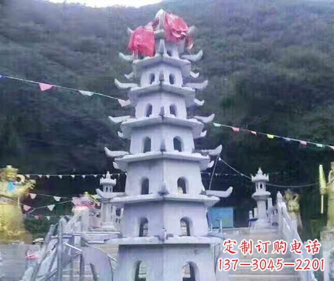 周口园林景观大理石宝塔石雕