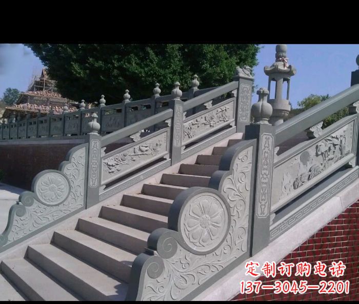 周口园林景观大理石栏板雕塑 (4)