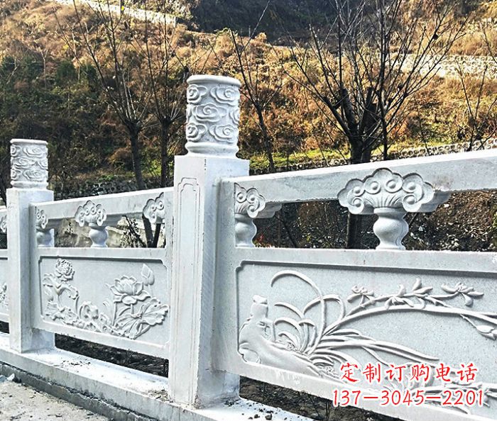 周口园林景观大理石栏板石雕 (7)