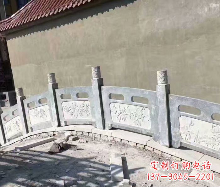 周口园林景观大理石桥栏板石雕 (5)