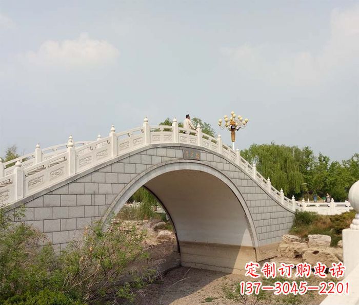 周口园林景观大理石桥栏板石雕 (6)