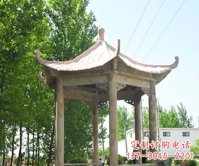 周口园林景观单层石雕凉亭
