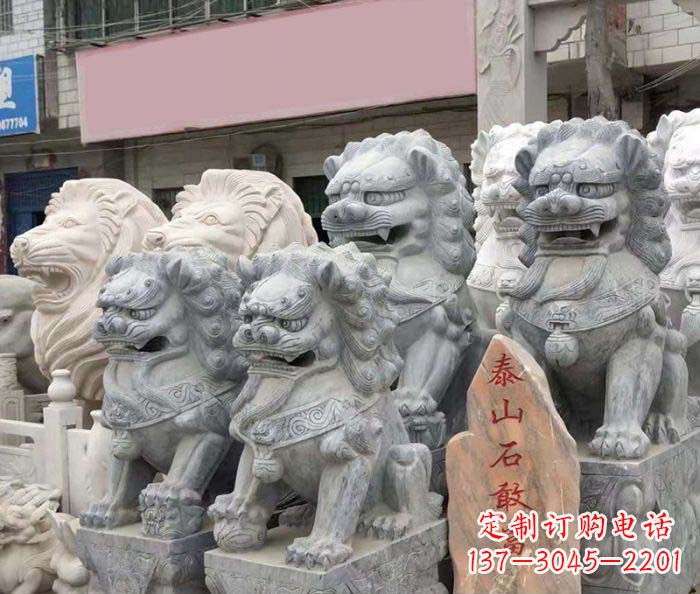 周口园林景观仿古狮子石雕