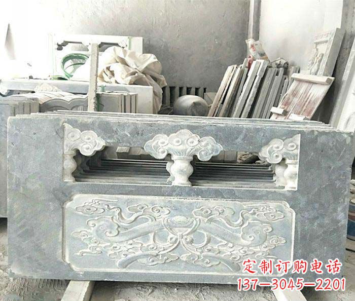 周口园林景观仿古石雕栏板 (2)