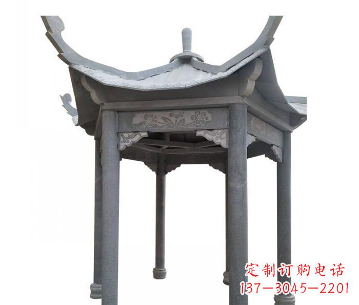 周口园林景观仿古石雕凉亭 (3)