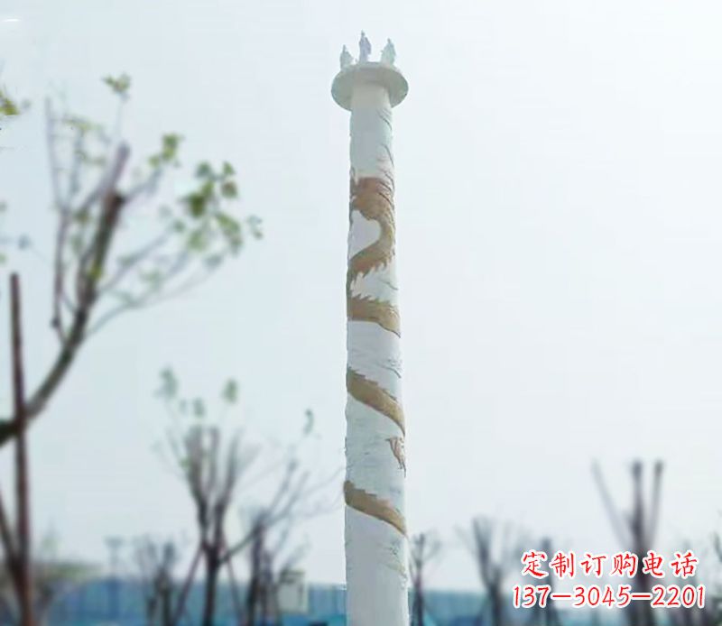 周口园林龙柱景观不锈钢
