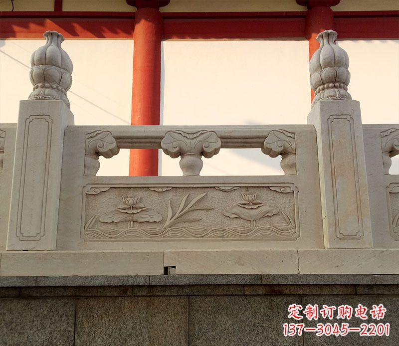 周口园林石浮雕栏板景观石雕 (2)