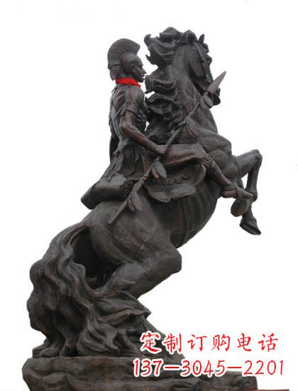 周口战士与马 铸铜雕塑