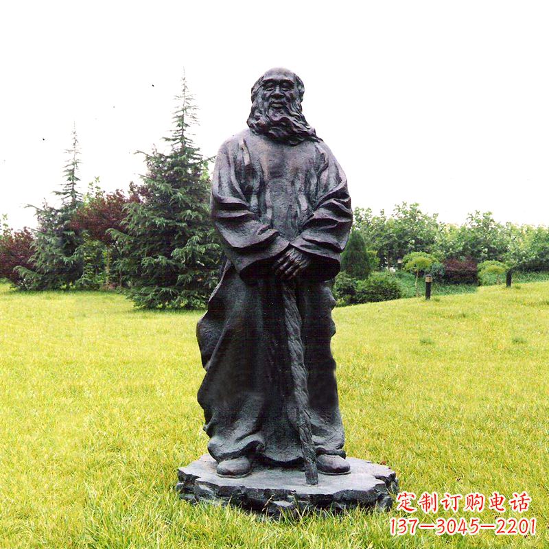 周口张大千铜雕像-公园近代名人著名人物雕塑