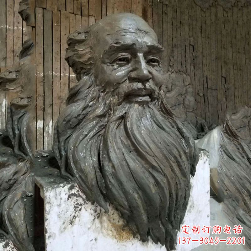 周口张大千头像雕塑泥稿