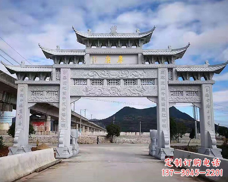 周口张掖石雕牌坊雕刻