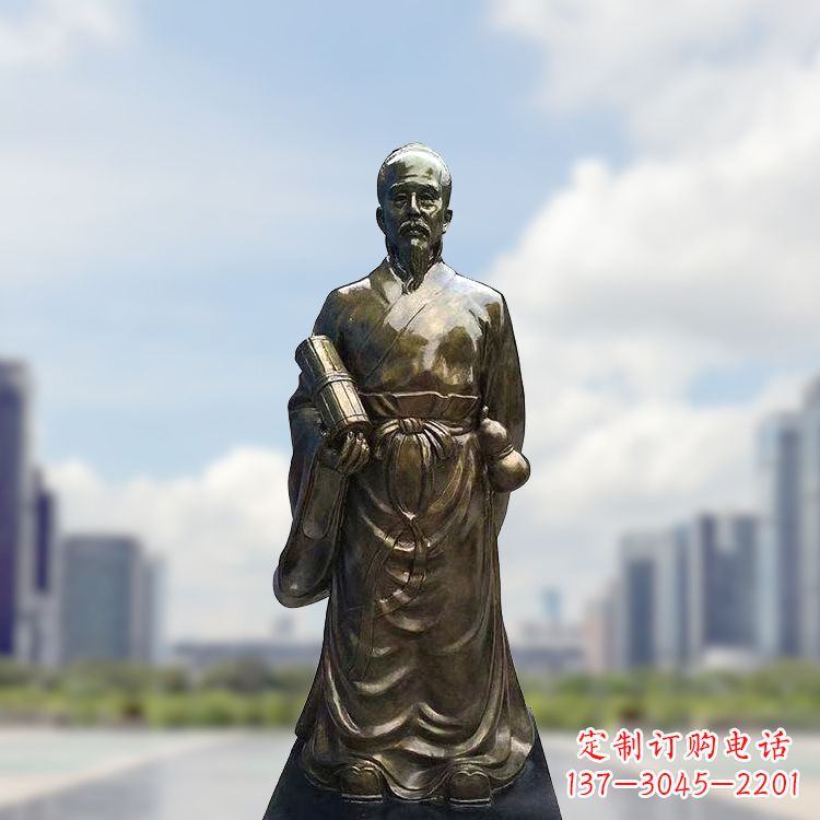 周口张仲景仿铜玻璃钢雕塑