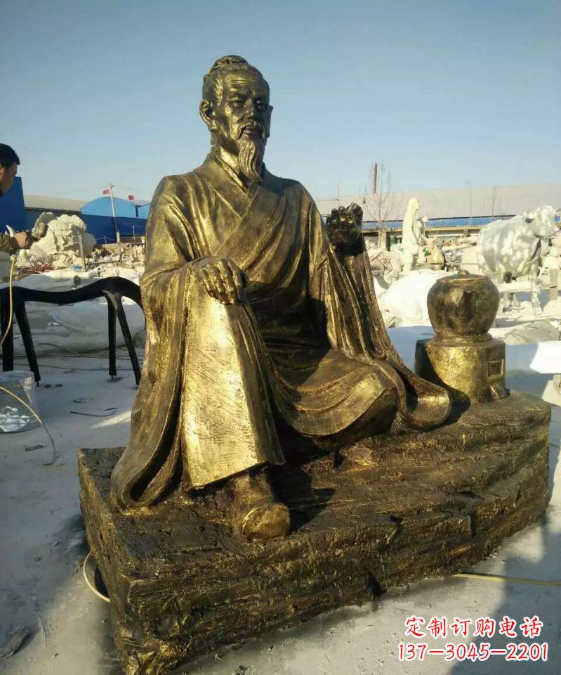 周口张仲景人物铜雕