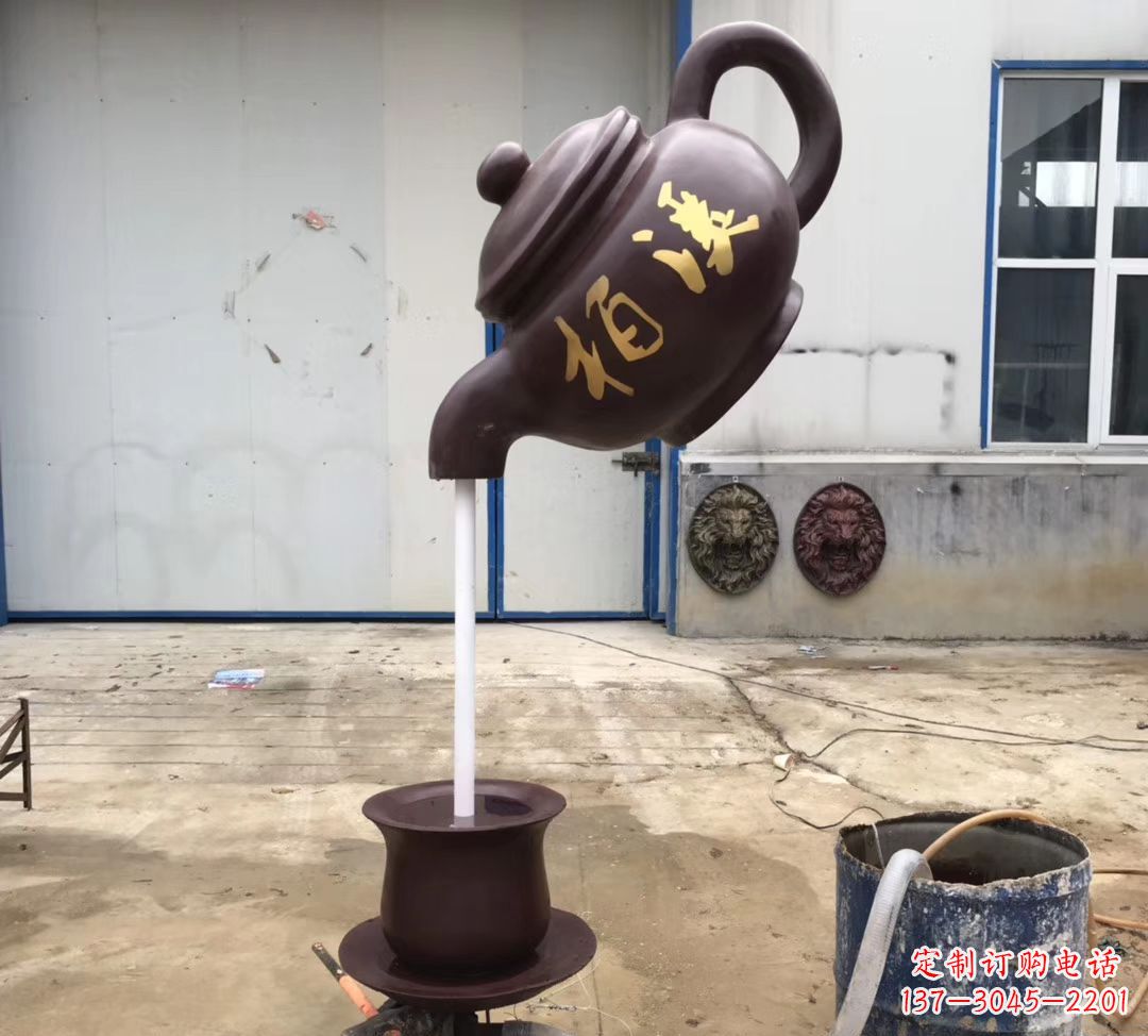 周口招财进宝茶壶喷泉景观雕塑