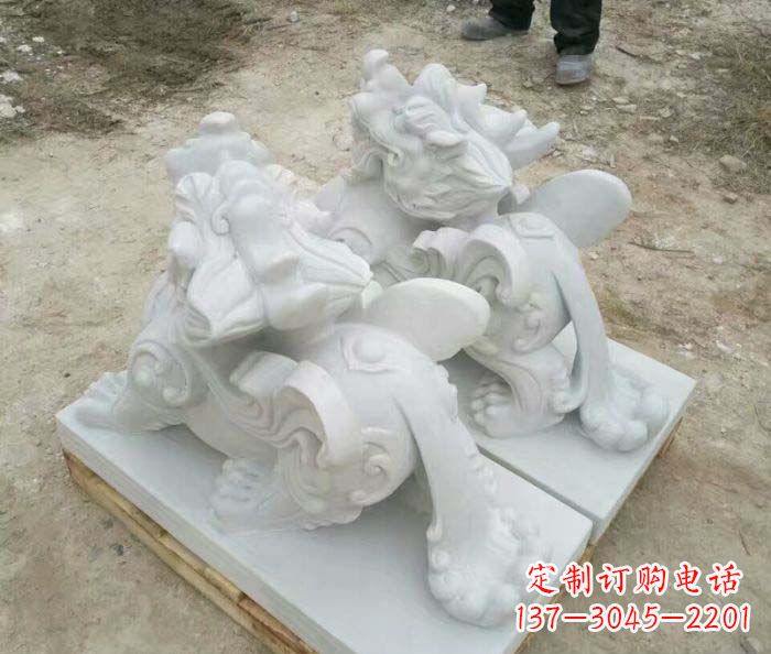 周口招财进宝立式貔貅门口石雕