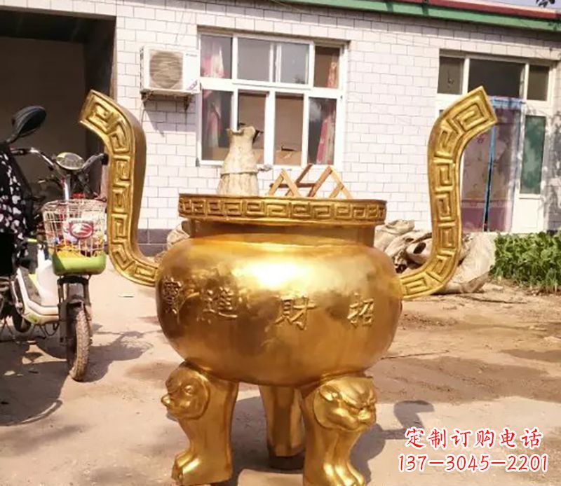 周口招财进宝香炉铜雕