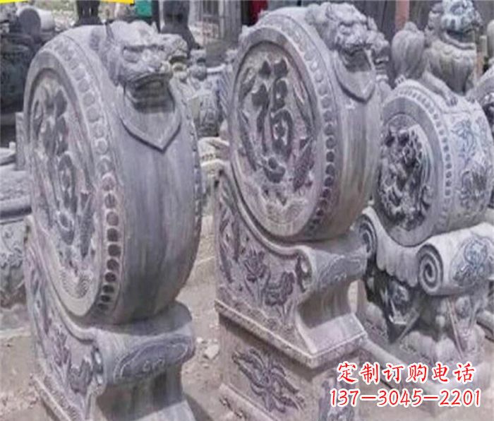 周口招财石门墩仿古抱鼓石