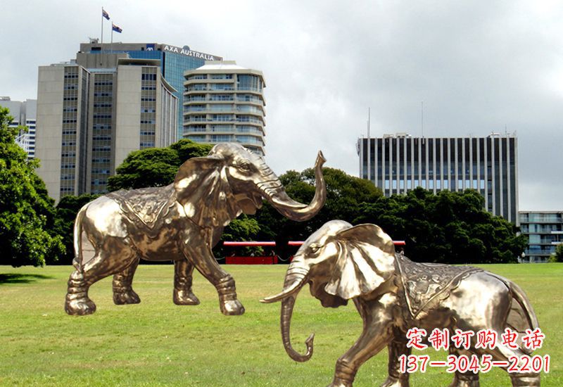 周口招财镇宅大象铜雕
