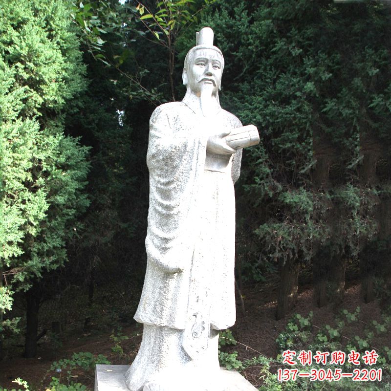 周口中国古代著名帝王汉文帝刘恒汉白玉石雕塑像