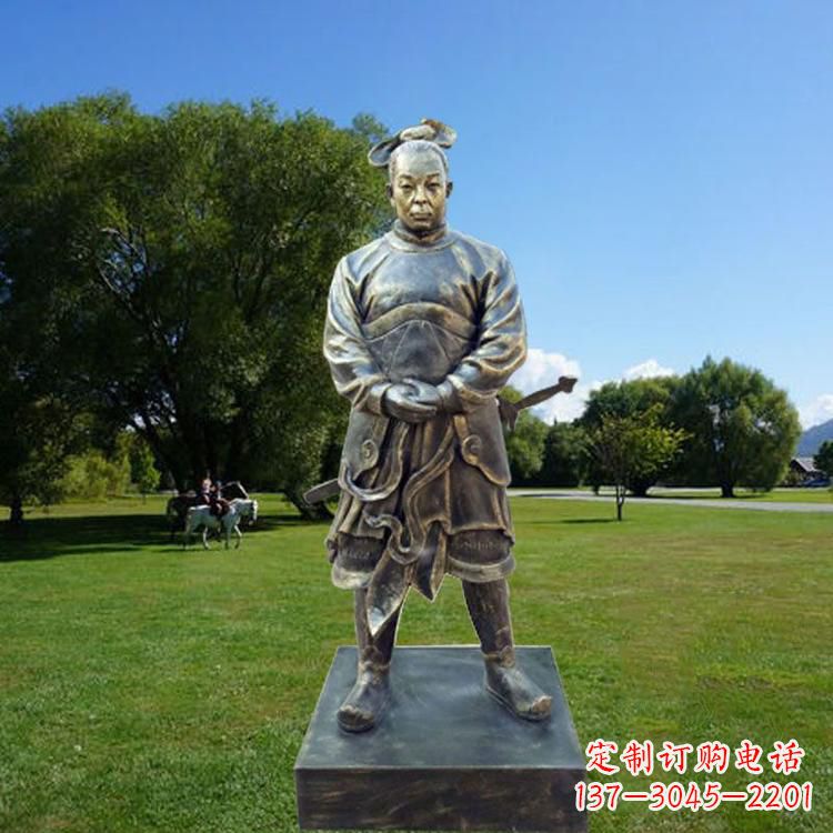 周口中国汉初三杰之韩信仿铜雕像