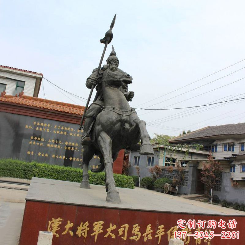 周口中国历史名人汉朝著名将领民族英雄卫青铜雕塑像