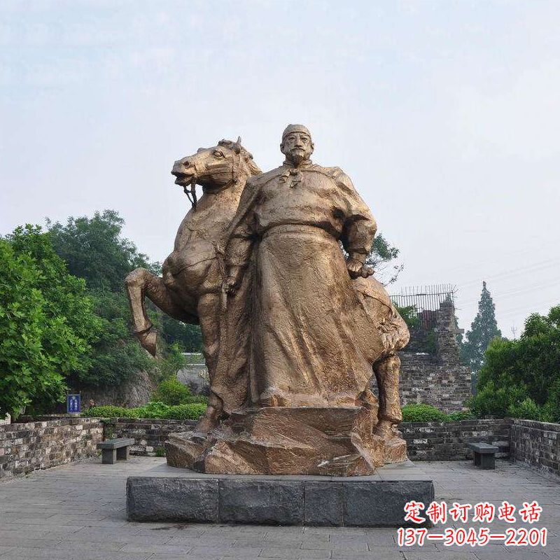 周口中国历史名人明太祖朱元璋铜雕像