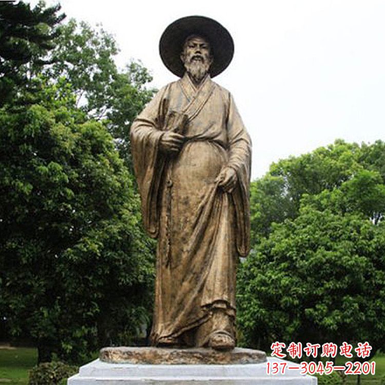 周口中国历史文化名人北宋文学家苏轼苏东坡铜雕像