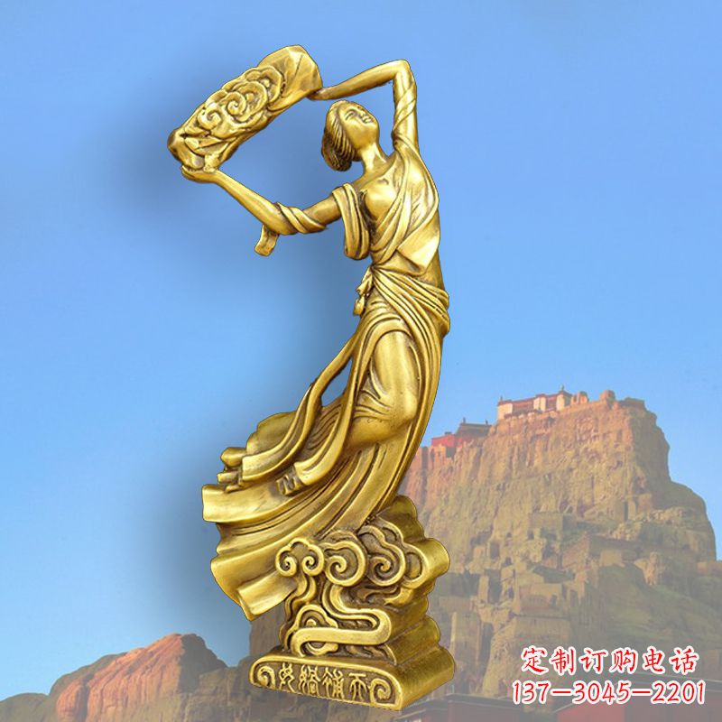 周口中国上古传说“女娲补天”铸铜雕塑