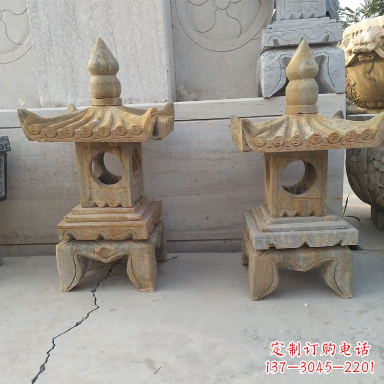 周口中式仿古低墩石灯笼