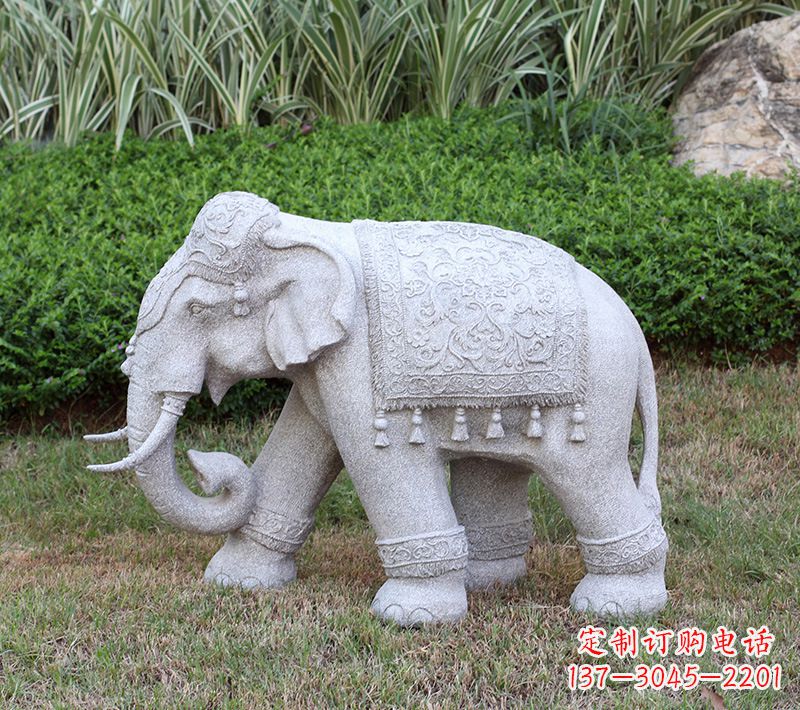 周口中式石雕大象
